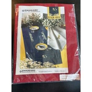 Zweigart Bornholm Red Table Runner Cross Stitch 80 X 80cm